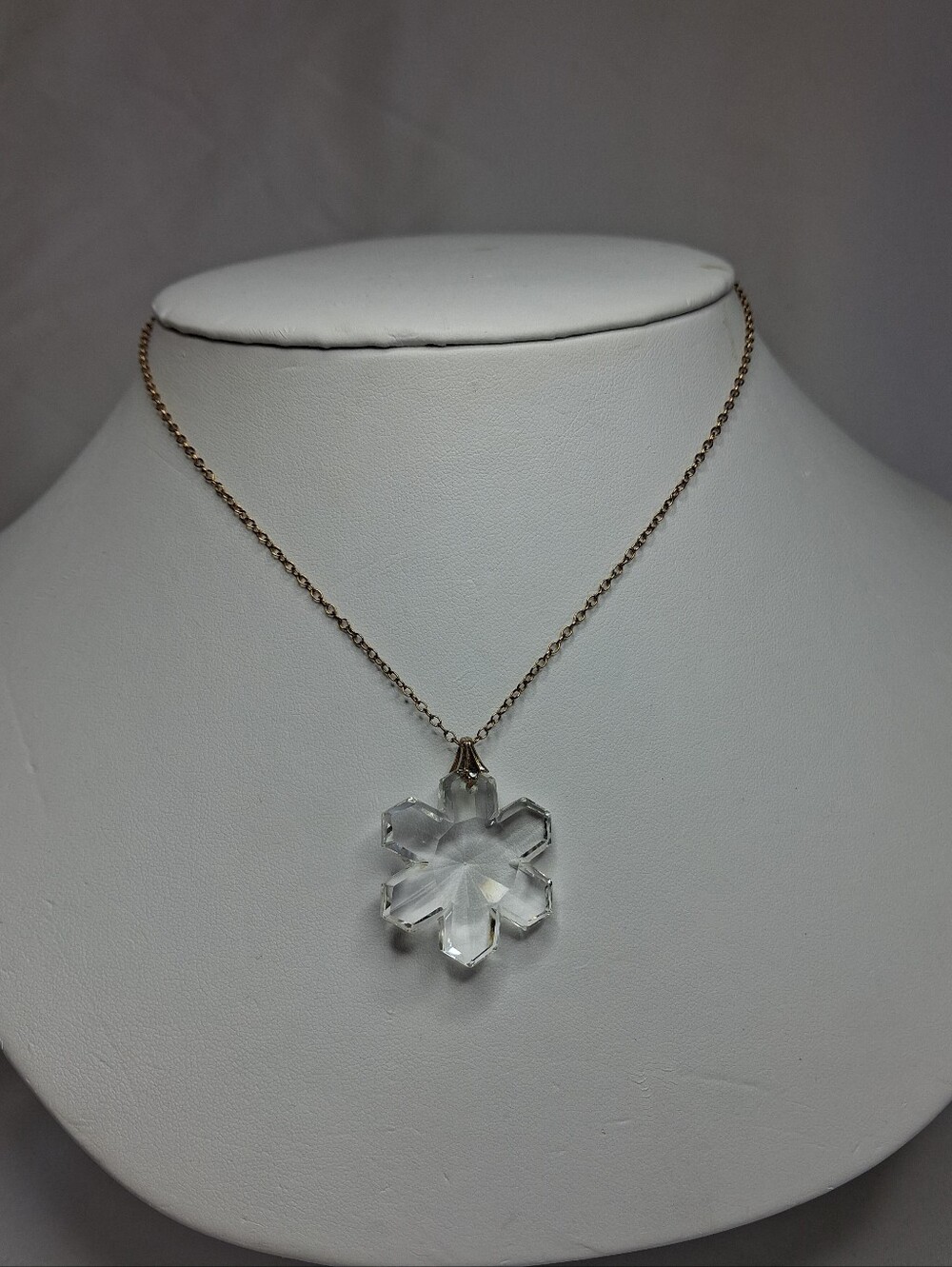 Crystal Snowflake Pendant Necklace